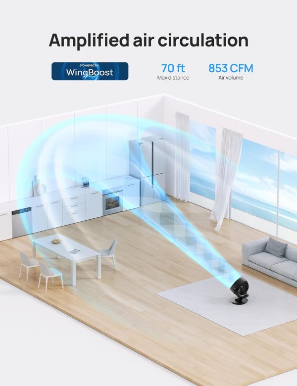 Dreo Table Fan with WingBoost Quiet Design for Bedroom and-2