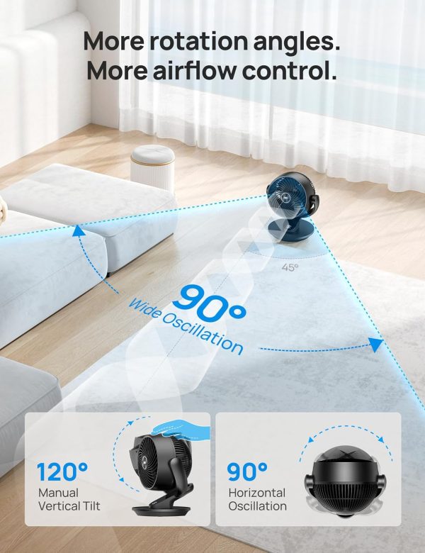 Dreo Table Fan with WingBoost Quiet Design for Bedroom and-4