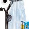 MakeFit Dual Filtered Rain Shower Head Combo Handheld Matte Black-0