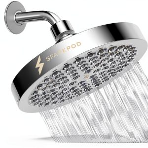 Shower Head SparkPod High Pressure Rain 6 Inch Round Polished Chrome-0
