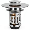 Bathroom Sink Drain Strainer Hibbent 3-in-1 Pop-Up Stopper Chrome-0