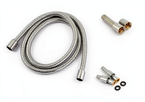 Shower Head 6 Setting Handheld by JDO Chrome 4.7in 59in Hose-4