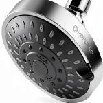 High Pressure Shower Head HOPOPRO 4" Chrome Fixed 5-Mode High Flow-0