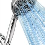 Shower Head 6 Setting Handheld by JDO Chrome 4.7in 59in Hose-0