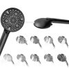 MakeFit Dual Filtered Rain Shower Head Combo Handheld Matte Black-5