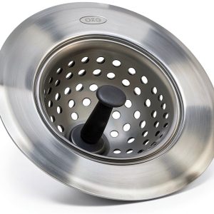 OXO Good Grips Silicone Sink Drain Strainer Silver 4.5 Inch-0