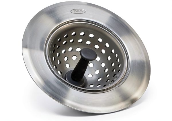 OXO Good Grips Silicone Sink Drain Strainer Silver 4.5 Inch-0