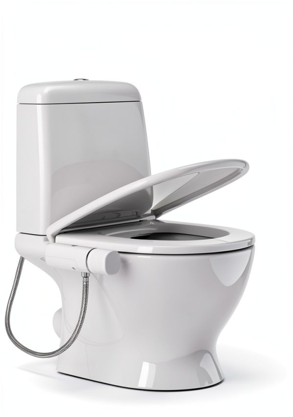 Ultra Slim Bidet Attachment POCALAND Retractable Dual Nozzles White-6